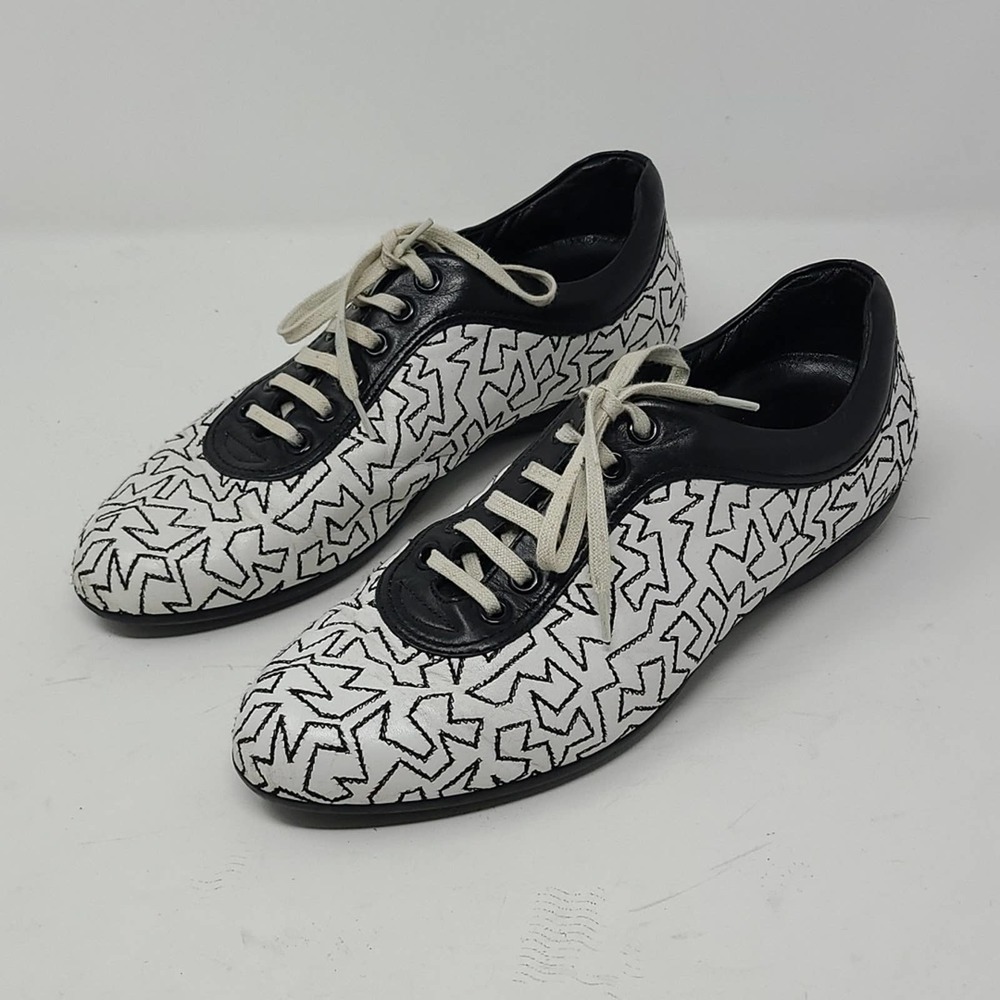Salvatore Ferragamo For  Yohji Yamamoto Lala Sneakers Black And White Size 7